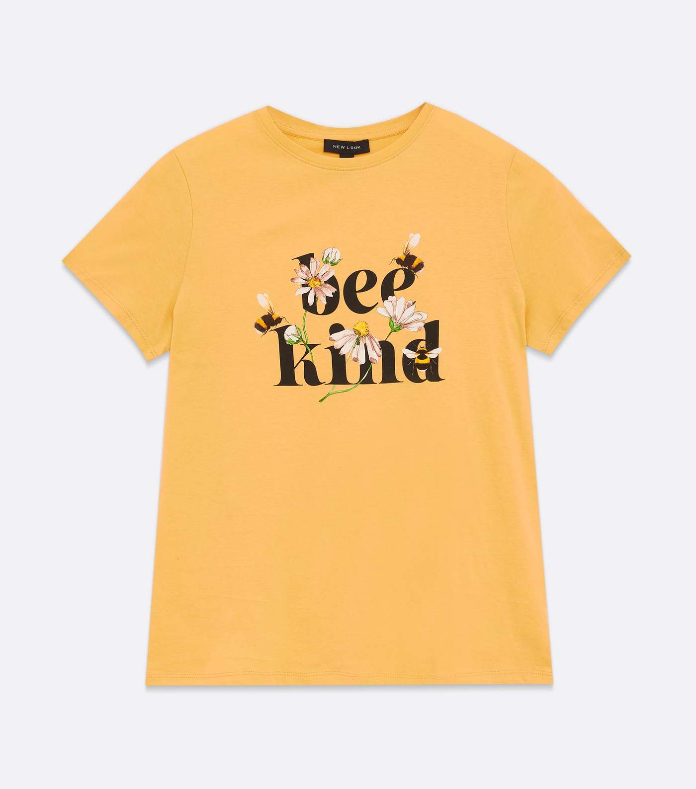 Mustard Floral Bee Kind Logo T-Shirt Image 5