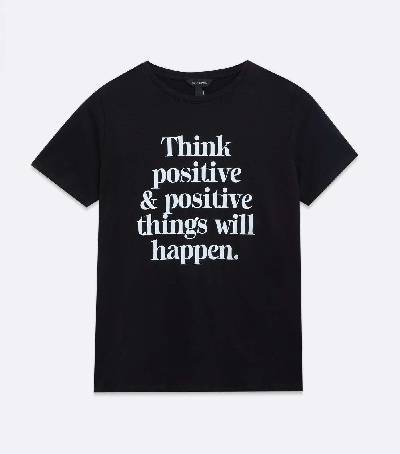 Black Think Positive Logo T-Shirt Image 5