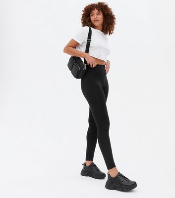 Black Jersey High Waist Leggings | New Look