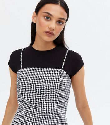 New look clearance dogtooth pinafore