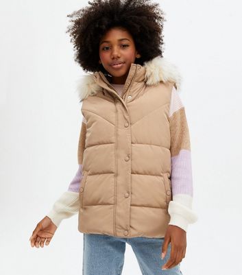 body warmer fur hood