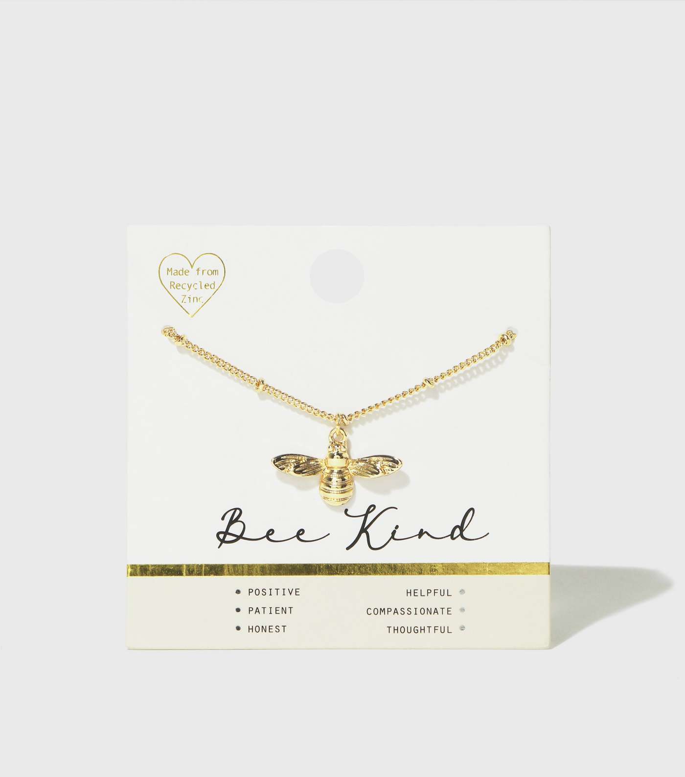 Gold Bee Pendant Necklace