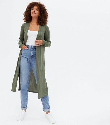 new look khaki cardigan