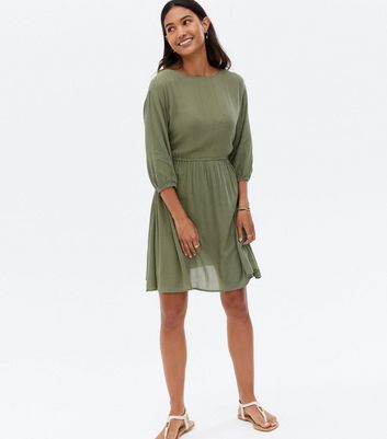 new look olive dress