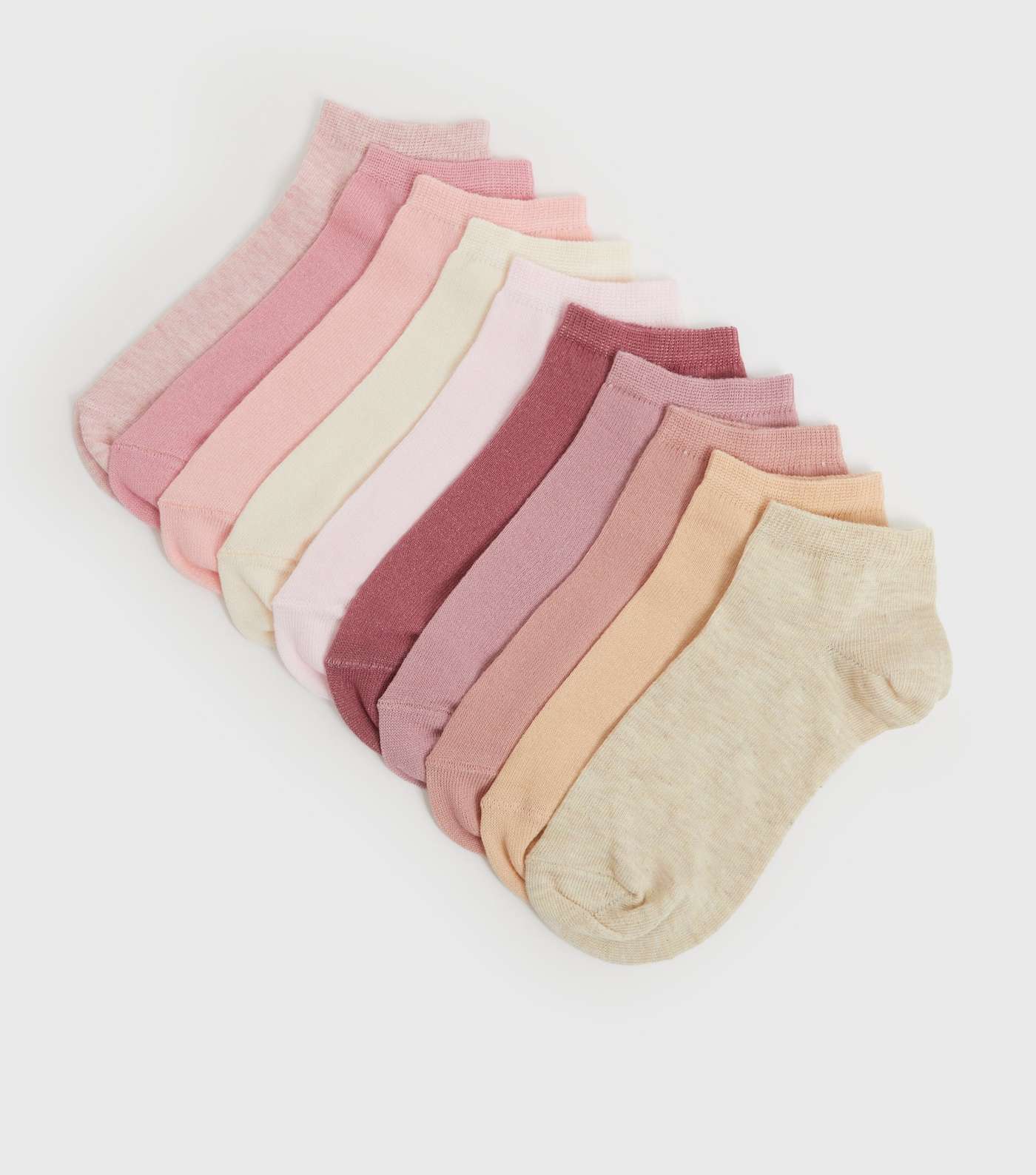 10 Pack Pink Trainer Socks