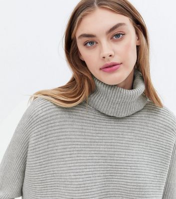 Click to view product details and reviews for Blue Vanilla Grey Ribbed Roll Neck Long Sleeve Jumper New Look.