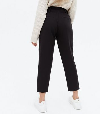 Monochromatic Work Outfit Petite Black Wide Leg Trouser Pants  Black wide  leg trousers outfit Wide leg pants outfit work Black wide leg trousers