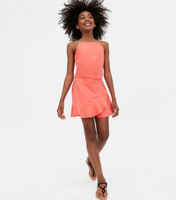 coral scuba dress