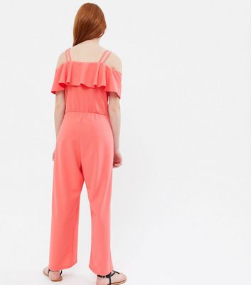 new look coral jumpsuit