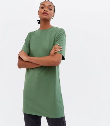 Click to view product details and reviews for Tall Khaki Long Oversized T Shirt New Look.