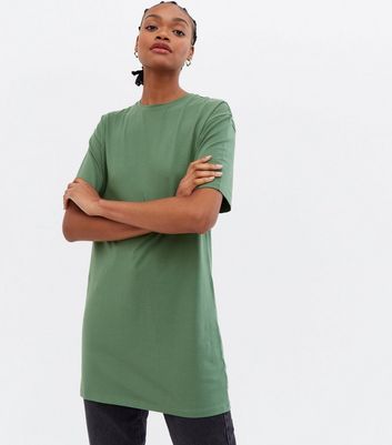 Tall Khaki Long Oversized T-Shirt | New 