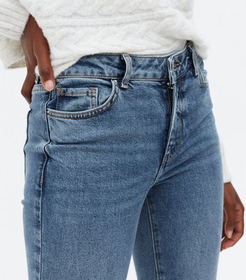 Click to view product details and reviews for Tall Blue Low Rise Flared Brooke Jeans New Look.