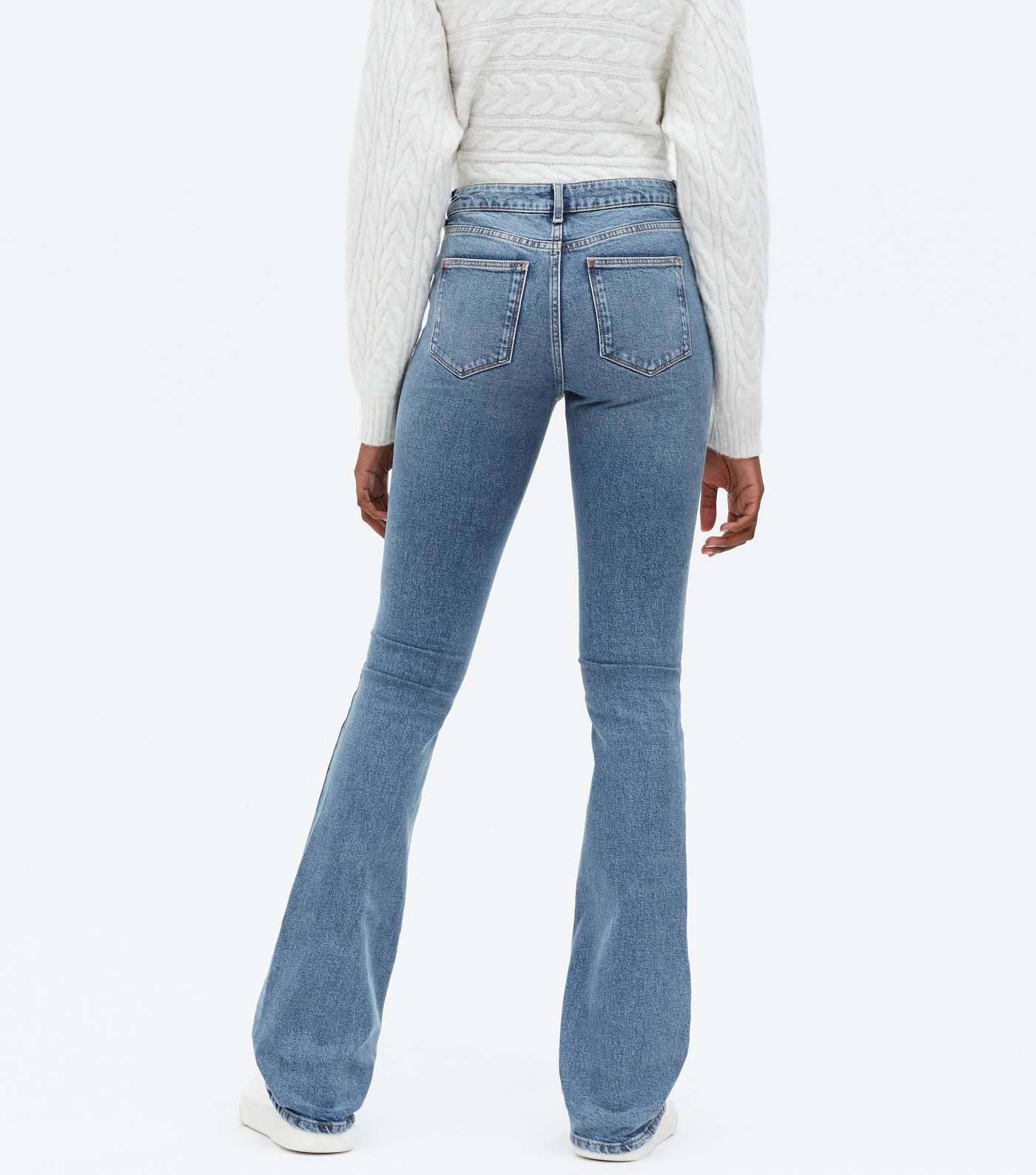 Tall Blue Low Rise Flared Brooke Jeans Image 4