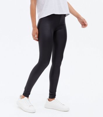 Tall Black Leather-Look Extra Long 