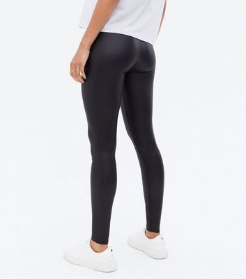 Tall Black Leather-Look Extra Long 