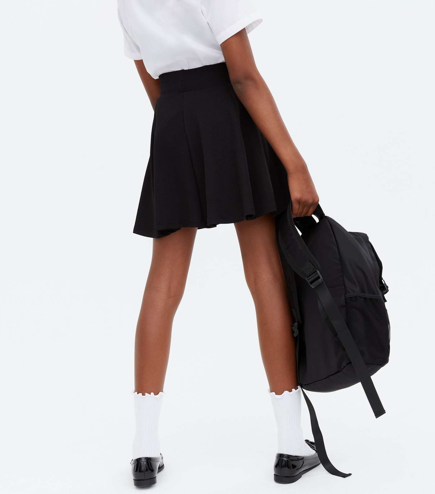 Girls 2 Pack Black Pleated Skater Skirts Image 4