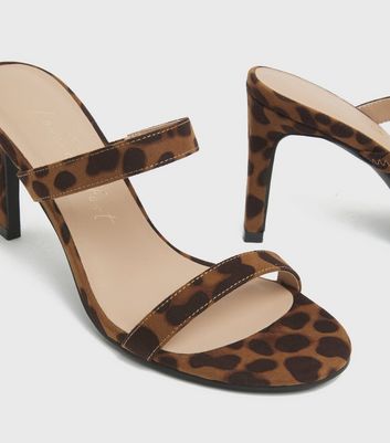 strappy leopard heels