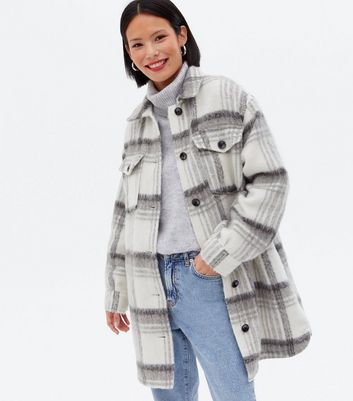 topshop check shacket