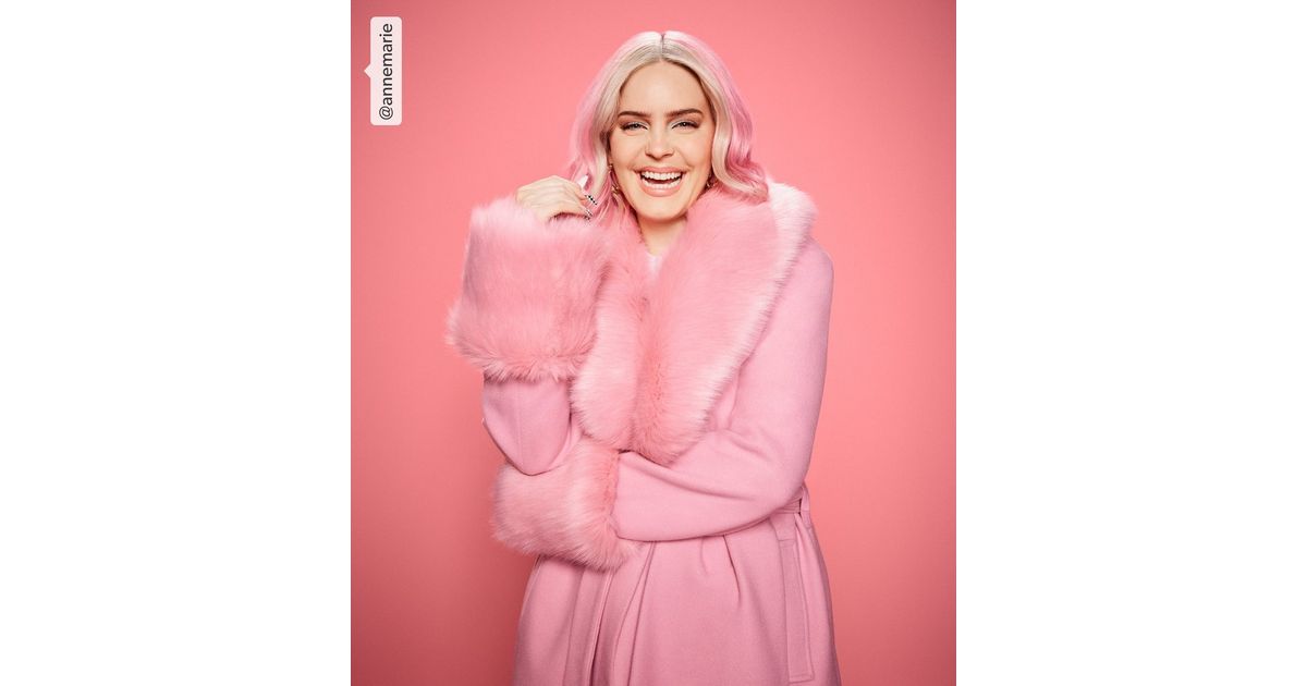 OMG Pale Pink Faux Fur Trim Coat | New Look