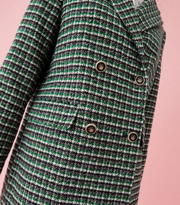 green boucle jacket