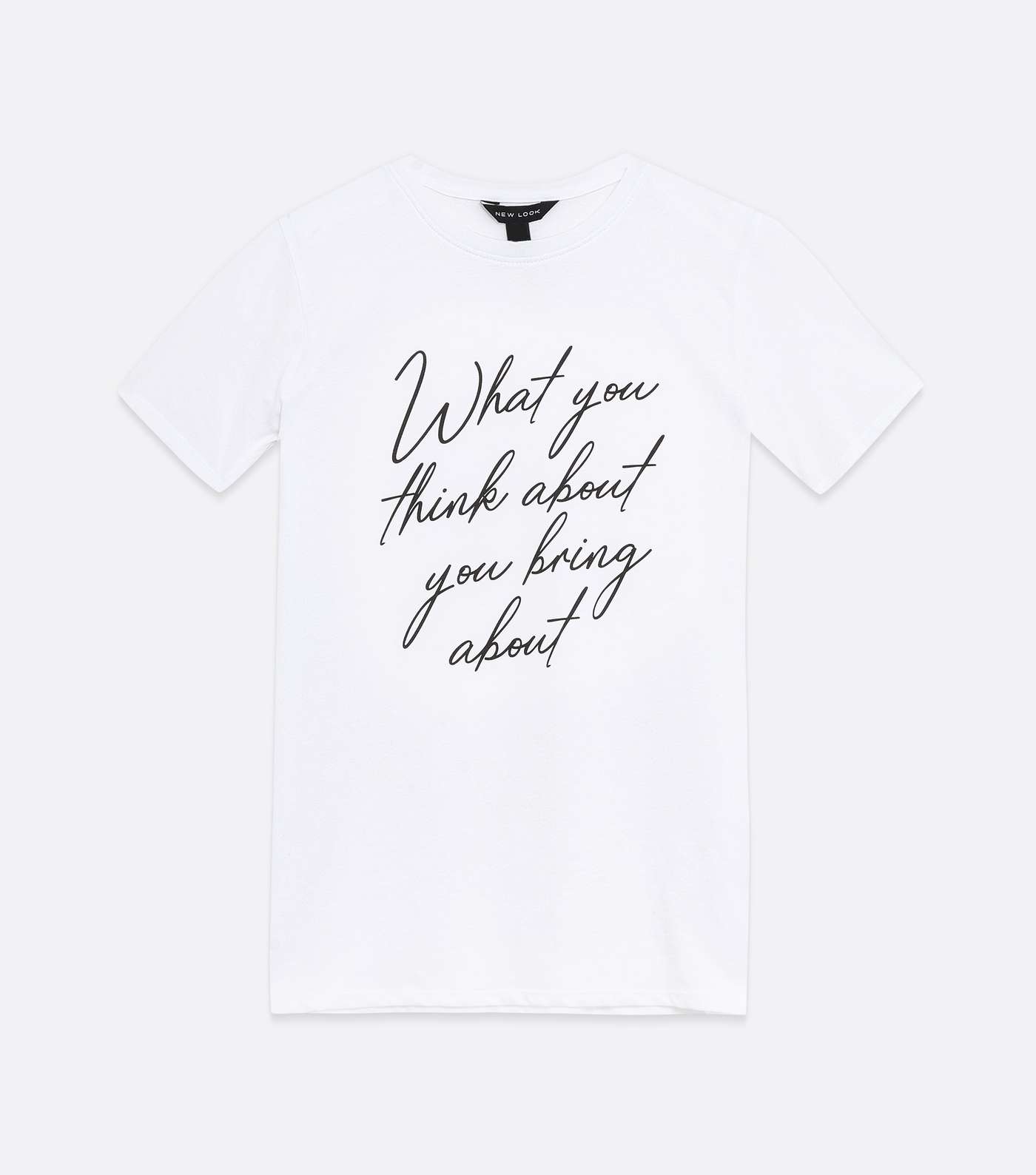 White What You Think About Logo T-Shirt Image 5