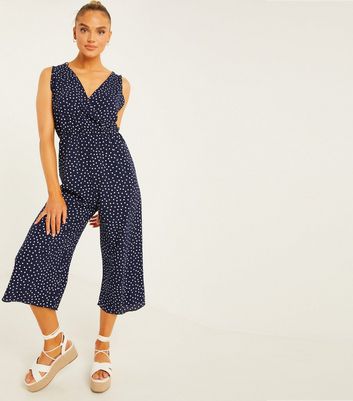 long sleeve jumpsuit blue