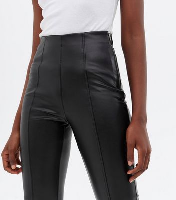 Click to view product details and reviews for Tall 2 Pack Black Leather Look Zip Leggings New Look.