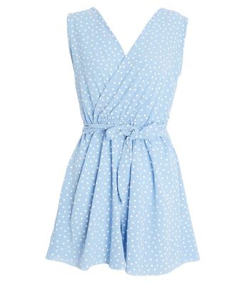 new look polka dot playsuit