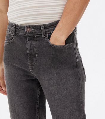 Dark Grey Tapered Jeans New Look