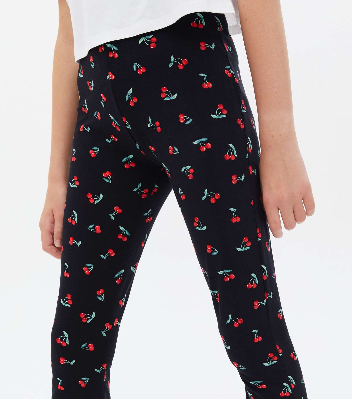 Girls Black Cherry Flared Trousers Image 3