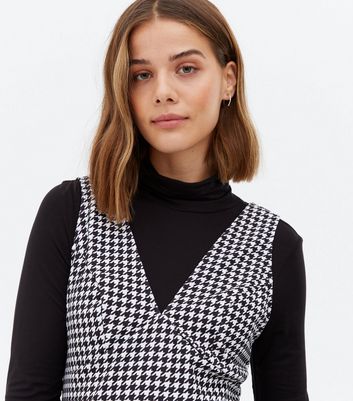 New look sale dogtooth pinafore