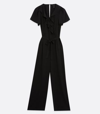 black ruffle jumpsuit