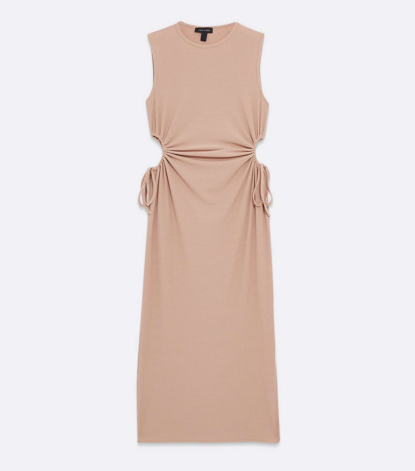 Stone Ribbed Cut Out Midi Bodycon Dress Image 5