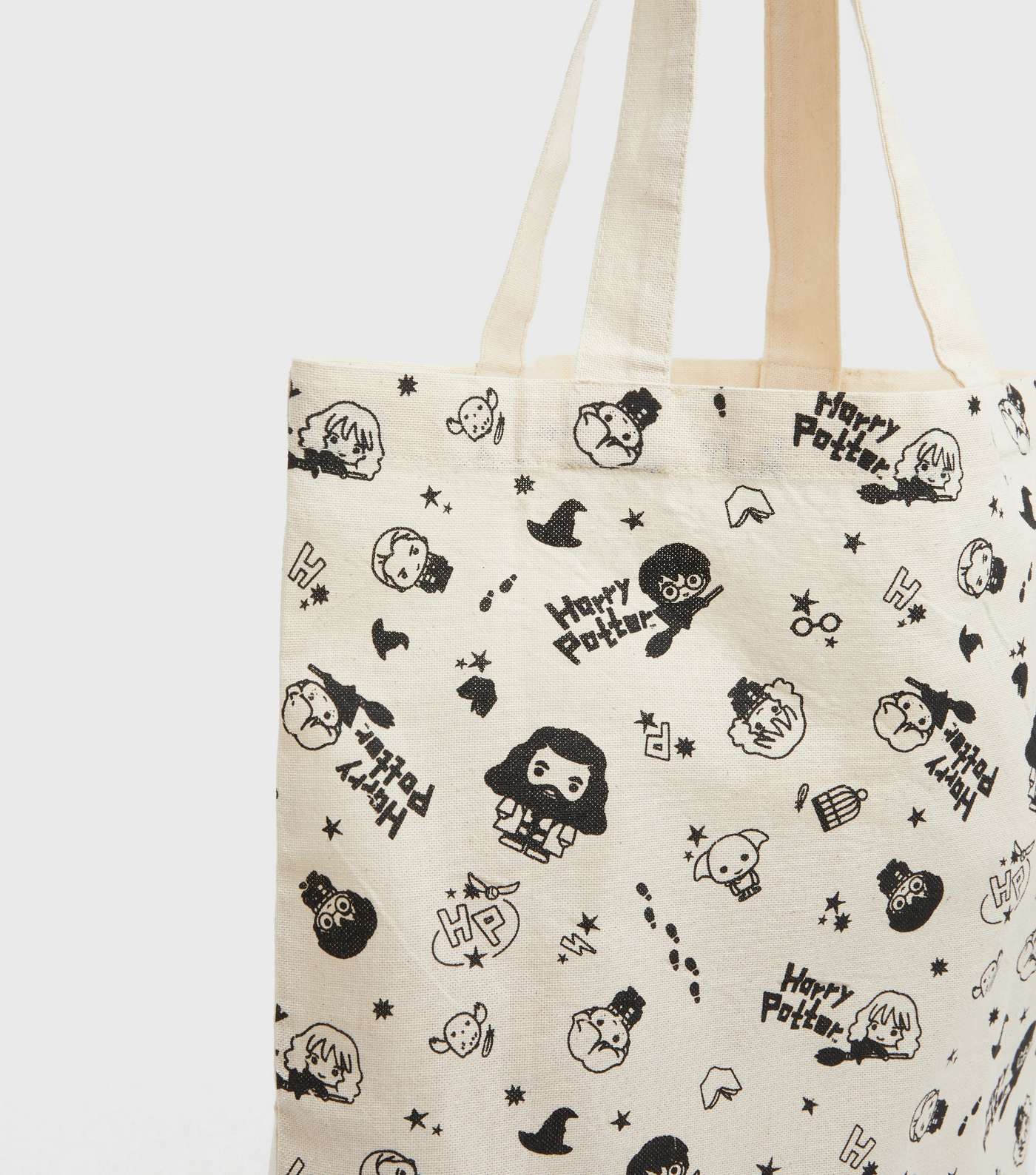 Cream Harry Potter Characters Canvas Tote Bag Image 5