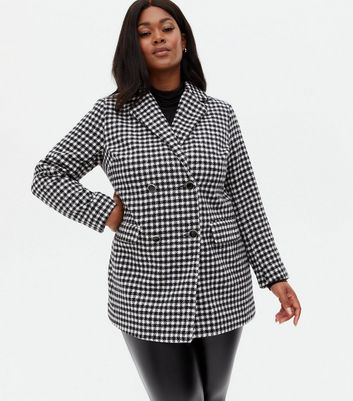 Black and white dogtooth blazer best sale