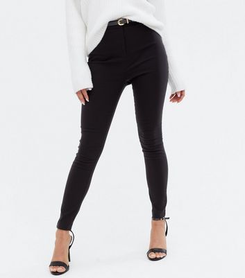 belted ponte stretch skinny pant  RK Collections Boutique