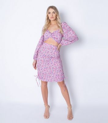 crop skirt set