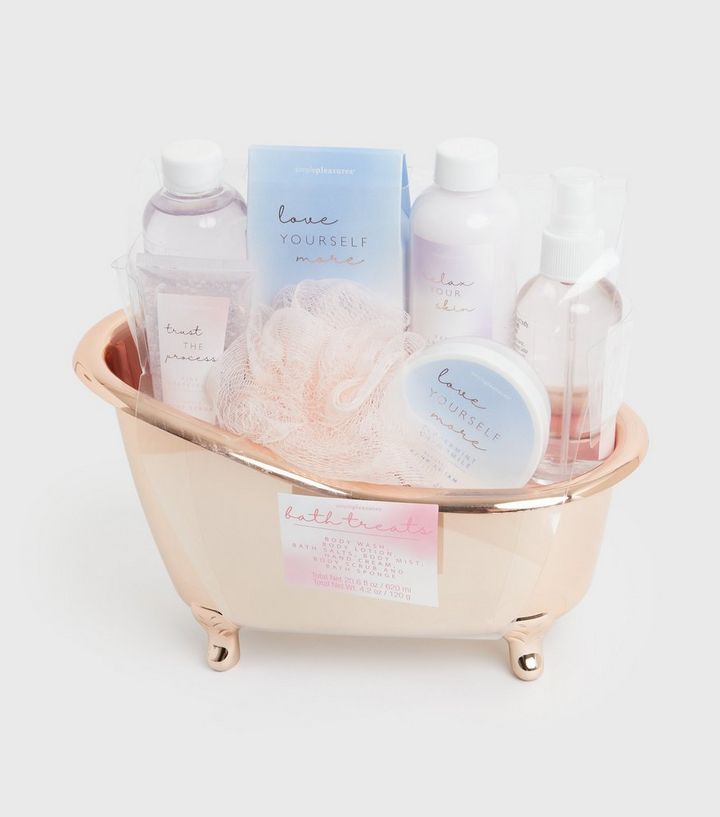 Simple Pleasures Rose Gold Bath Treats Set New Look