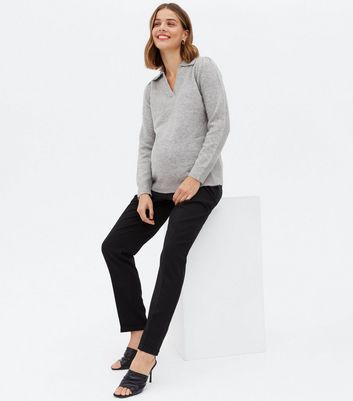 Click to view product details and reviews for Maternity Black Long Length Over Bump Trousers New Look.