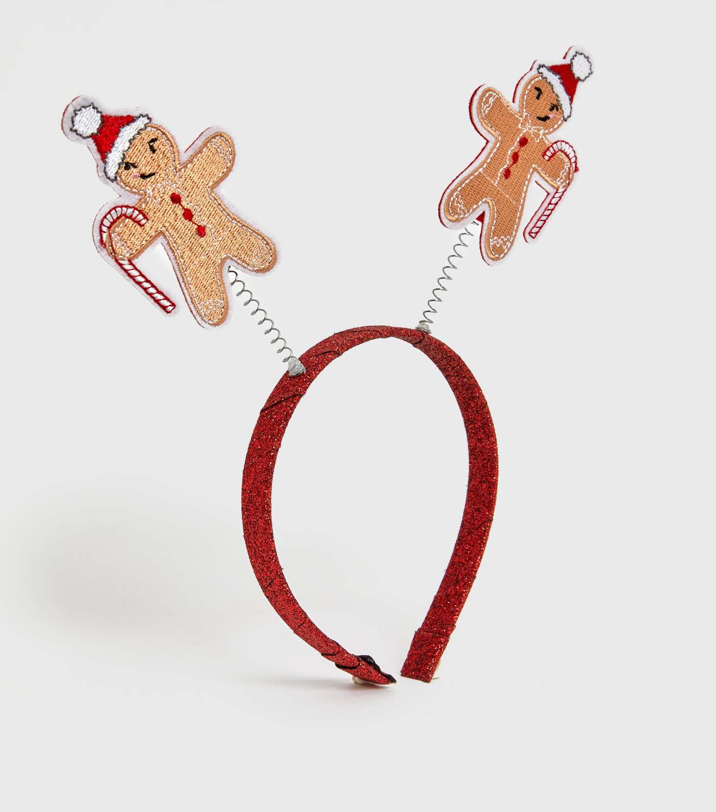 Red Christmas Glitter Gingerbread Bopper Headband Image 2