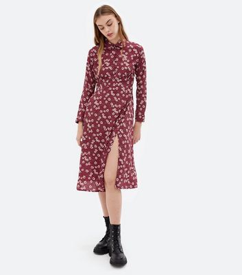 Wednesday's girl midi shirt dress in hot sale floral print