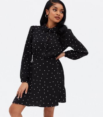 Black spot shirt dress online