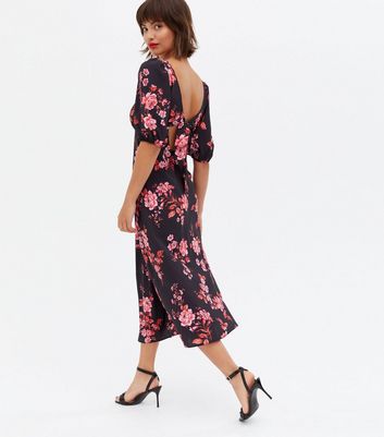 floral dress long back short front