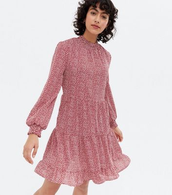 red leopard print dress new look