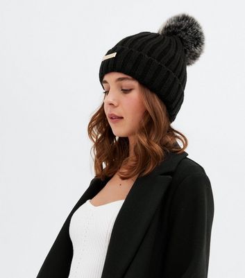 ladies faux fur bobble hat