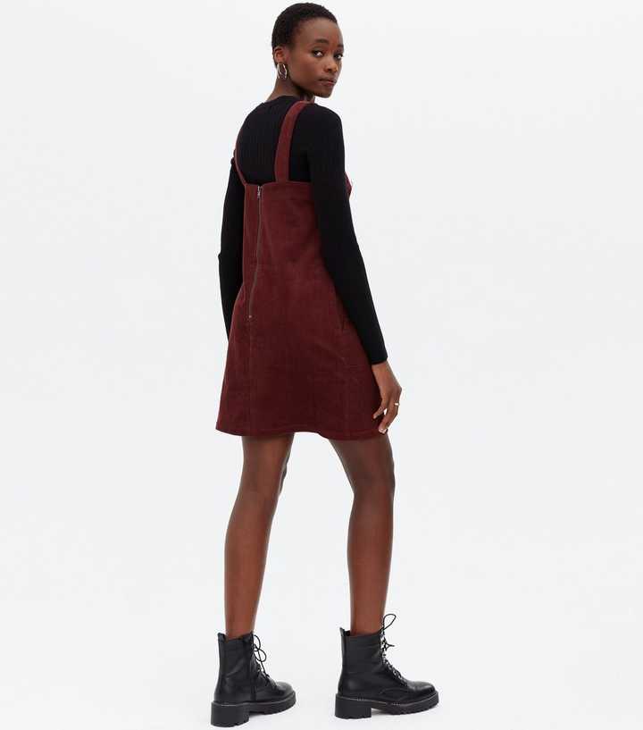 princess polly baby blue dress Justify burgundy corduroy overall dress with silver main image 1