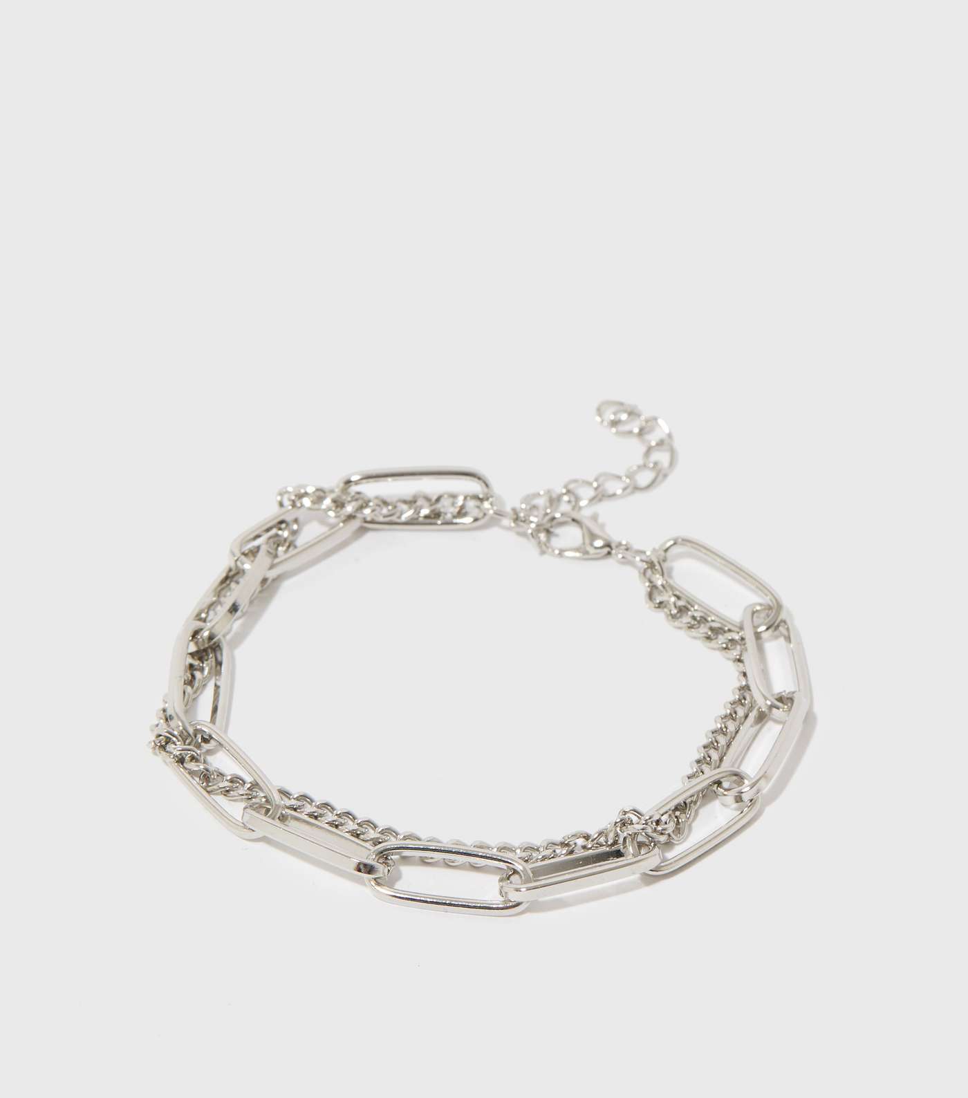 Silver Double Chain Bracelet Image 2