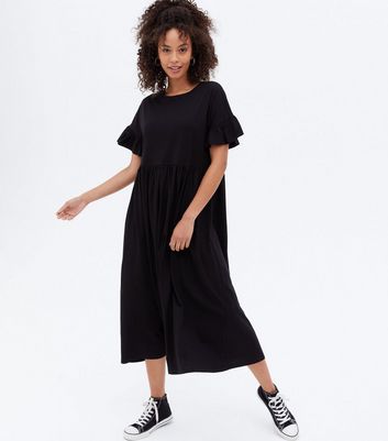 Long black hotsell cotton dress