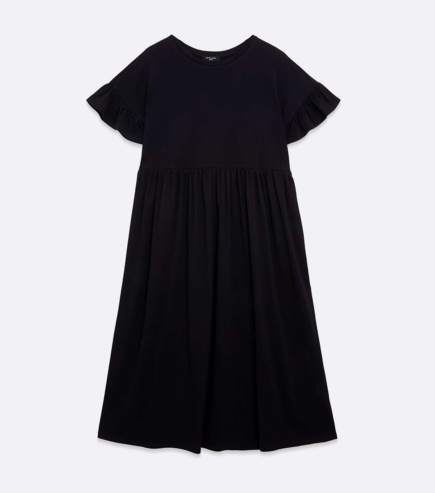 Tall Black Midi Smock Dress Image 5