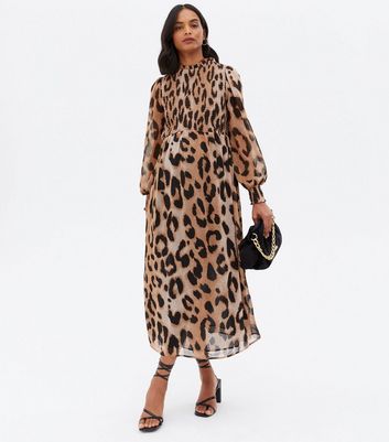 bright leopard print dress